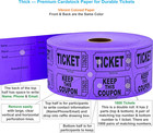 1000  Raffle Tickets  Purple  1 Of 8 Colors   Double Roll  Ticket For Events  En