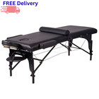 2 Fold Portable Massage Table Facial Bed Spa Tattoo Beech Wood 3in Foam Bolster