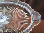 Vintage Art Deco Pressed Glass Oval Perfume Vanity Tray Sunburst 1930 s 14 75    W