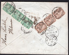 1892 Egypt Multi-stamp Stationery Postal Cover To Germany  Redirection  See Back