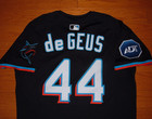 Miami Marlins Brett De Geus 2025 Game Issued Un Worn Jersey  phillies Rangers 