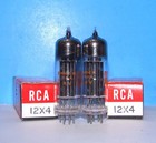 12x4 Nos Rca 1965 Radio Audio Amplifier Vintage Vacuum Tubes 2 Valve Tested 12x4