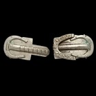Antique Belt Buckle Small 1900s Two-piece Horseshoe Clamp Closure Western Women