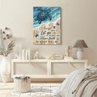Sea Turtle Beach Scene Poster Wall Art Inspirational Quote Home Decor