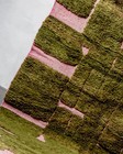 Moroccan Berber Beni Ourain Wool Rug Color Pink Green Design Area Carpet Rug