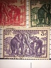 Cameroun French Colonial Stamps Page Paris Expo Elephants Waterfalls Used