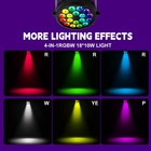 8pcs 18 Led Par Light Stage Light Party Beam Strobe Rgbw Dmx Club Disco Djlights