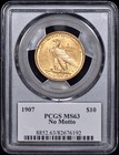 1907 Indian Head Gold Eagle  10 Pcgs Ms63 - Saint Gaudens Label