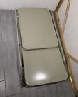 Vintage Mid Century Modern Retro Green Metal Rolling Bar Serving Cart Folding F6