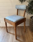 Vintage Mid-century Retro Sewing Chair Stool With Seat Box Storage Granny Bench