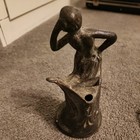 Antique Art Nouveau Dancing Woman Cast Metal 7 5 