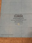 Vintage National Geographic 1970s Florida Map 22 x35 