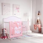 Pink Baby Girl Crib Bedding Set 3 Piece Quilt Fitted Sheet Pillowcase