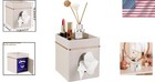 Tissue Box Cover Decorative Square Tissue Holder With Tray Beige Modern