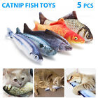 5 Pack Realistic Interactive Fish Cat Kitten Kicker Crazy Pet Toy Catnip Toys