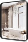 22x30 Inch Home Black Bathroom Wall Mirror Metal Frame Rectangular Vanity Mirror
