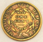 Hard Times Token Not One Cent  Ht 48  Very Fine   256