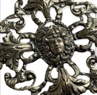 Spectacular Antique Fratelli Coppini 800 Silver Large Scrolled Filigree Pendant