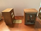 2 Antique Us Postal Mail Door Box Money Bank Safes both Tested   Work Excellent 