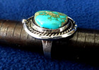 Vintage--native American-sterling Silver-royston Turquoise-ring Sz  5-   1179 