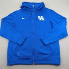 Kentucky Wildcats Jacket Mens Large Ncaa Basketball Nike Therma Fit Hoodie Poly