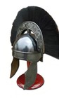 Roman Centurion Helmet Black Plume Steel Armor Larp Cosplay Decor Gift