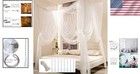 Mosquito Bed Net Canopy Curtain For Full Queen King Bed Indoor Outdoor