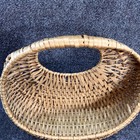 Vtg Wicker Wall Hanging Pocket Basket Cottagecore Farmhouse Boho Rustic Natural