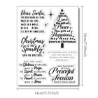 Christmas Handwriting Tree Clear Stamps Sayings Silicone Xmas Verses Holiday