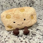 Jellycat Amuseable Swiss Cheese Plush Tan Brown Corduroy Feet Stuffed Toy