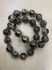 2pcs Tibetan Old Natural Agate Dzi  wealth God  Beads Prayer Bracelets