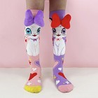 Cute Girls Mid-calf Socks With 3d Mickey Minnie Rabbit Cartoon Handmade Accessor