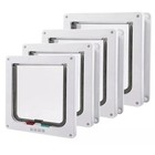 4-way Safe Lockable Locking Pet Cat Dog Door Brushy Flap Screen L Large Size Au