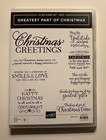 Stampin  Up   greatest Part Of Christmas  New 9 Pc  Rubber Stamp Set  Sentiments