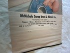 Vintage 1960   s Nude Calendar Advertising Mcnichols Scrap   Iron Detroit Mi