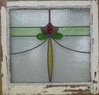 Floral Midsize Old English Leaded Stained Glass Window 23  X 22 25 