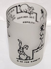 Vintage  say When  Frosted Glass Funny Novelty 4 Oz  Shot Glass  Hazel Atlas    