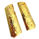 1911 Grips Full Size Government Gold Plated 1911 Commander Scroll 1911 Screws In