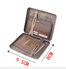 Vintage Metal Cigarette Case Box Tobacco Holder For 20pcs King Cigarettes Black