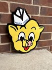 16 Inch Piggly Wiggly Die Cut Aluminum Die Cut Sign Grocery Store