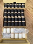 Lot  12  Vintage J p   coats Boxes  4 W Spools  2 W Insert Paper  6 Empty  Used