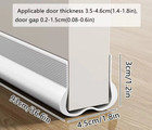Under Door Bottom Seal Strip Stopper Adjustable Twin Door Draft Guard Soundproof