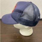Vintage Hialeah Florida Fire Rescue Trucker Hat Navy Blue Snapback Cap Mesh
