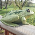 Vtg Large Green Scioto Ceramic Frog Toad Patio Garden Figurine Statue Yard Art