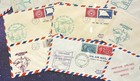 10 First Flight Covers Ffc 1959-1960 Jet Age Varig Alitalia American Airlines