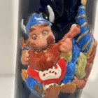 Vintage Danish Viking Beer Stein 9    Tall Horn Shape Danmark Souvenir Pewter Lid
