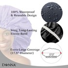 Donna Super Jumbo Shower Cap     Comfortable Elastic Band  100  Black 