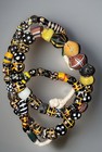 Antique Venetian Assorted Glass African Trade 74 Beads -28 Inches Length