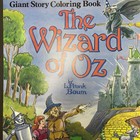 Vintage    the Wizard Of Oz    Giant - 21 5    X 17    - Coloring Story Book 1980 Rare