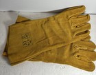 New Extra Length Leather Work Gloves Padded Palm Soft Gardening Bbq Construction